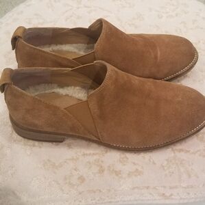 Franco Sarto Tan Suede Ankle Booties